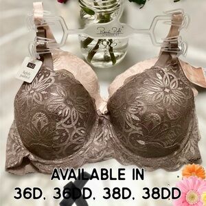 🌸2 Pack Lighty Lined Lace Bras
